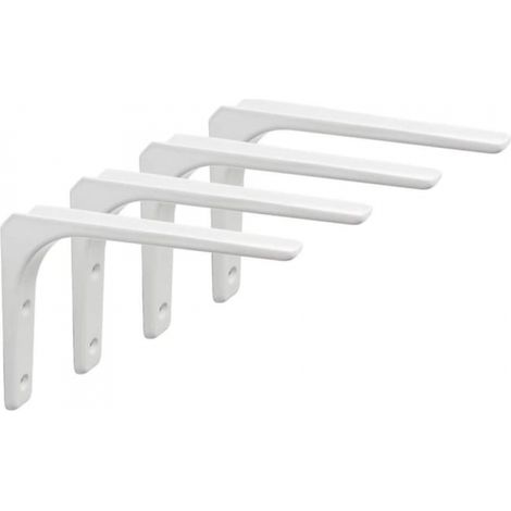 4 Équerres Murales 200x200mm, Support Charge Lourde pour Étagères (1/5)