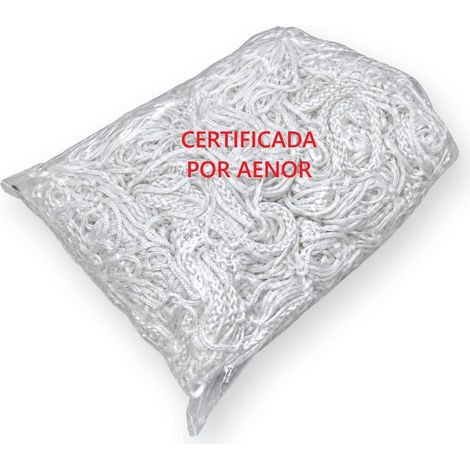 Red de Seguridad Tipo V 5x10m Certificada Poliamida Alta Tenacidad Malla 100mm A2 Protección Construcción Homologada