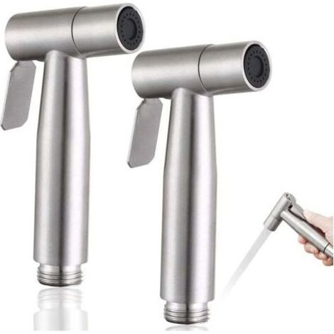 PA 2-teiliges Bidet-Sprühgerät, Handbrause für die Toilette, Bidet-Sprühgerät-Set aus Edelstahl, Sprühgeräte für die persönliche Hygiene und die Toilette – GROSSES GEWICHT (1/4)