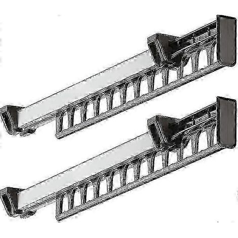Porte-manteau coulissant coulissant pour vêtements, support pour 12 cintres, longueur 315 mm, lot de 2 (1/4)