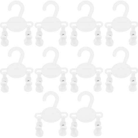 Blancs en Plastique Suspendus et Peu Encombrants Lot de 10 avec Crochets pour Chaussures et Pantoufles pour Garçon et Filles pour Organiser Placards et Voyages (1/5)
