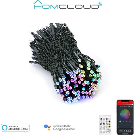Catena di luci Led Smart Tuya WiFi 20 metri da 200 Led RGB-IC Homcloud (1/5)
