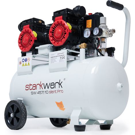 Starkwerk Flüsterkompressor Druckluftkompressor Kompressor Silent SW 457/10 Pro Ölfrei