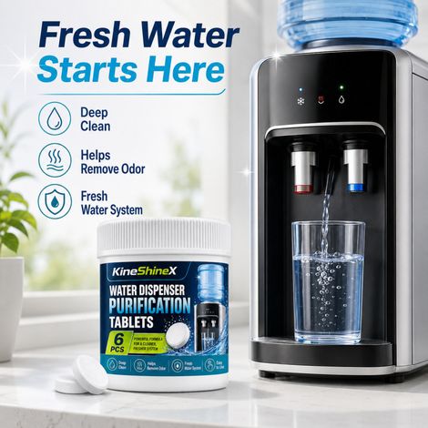 KineShineX Wasserspenderreinigung, Reinigung von Brausetabletten-Flaschenwasser, Reinigung des Wassertank-Innentanks und der Leitungen, Desodorierung und Schutz. (1/5)