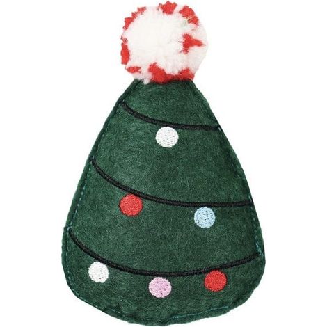 Gioco in feltro con catnip Albero di Natale per gatti (1/2)