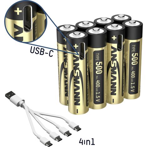 Ansmann 1311-0031 Micro (AAA)-Akku Lithium 400 mAh 1.5 V 8 St. (1/5)