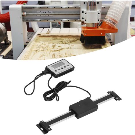 Quadratische, umgekehrte Graviermaschine, elektrische Holzfräsmaschine, Holzbearbeitung, multifunktionales digitales Lineal für horizontale und vertikale Anwendungen, 0–150 mm Werkzeugmaschinen-Wegsen (1/5)