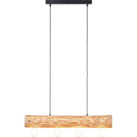 BRILLIANT lampe, suspension Trabo, 4 flammes, chêne huilé, 4x A60, E27, 25W, bois issu de la foresterie durable (FSC) (1/5)
