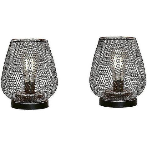 Lampe de style lanterne avec LED style Edsion (lot de 2)