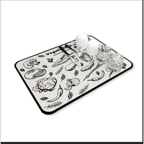 Tapis de séchage de vaisselle pour comptoir de cuisine (1/5)
