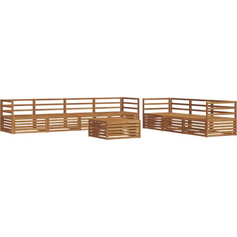 Ensemble de canapés d'extérieur 8 pcs  Salon de jardin Naturel