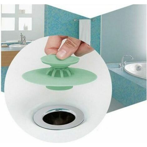 Lot de 5 bouchons de vidange en silicone – Filtrant 2 en 1 pour baignoire et évier – Non toxique et lavable – Compatible avec la plupart des installations