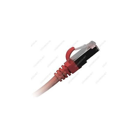 cordon rj 45 - catégorie 6 - sftp - 1 mètre - rouge - gigamédia cat6s1mr