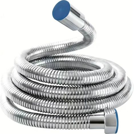 Flexible de douche extra-long en acier inoxydable, 3 couches, anti-torsion, étanche – raccord universel G 1/2, résistant à la température et à la pression, pour les particuliers et les installateurs