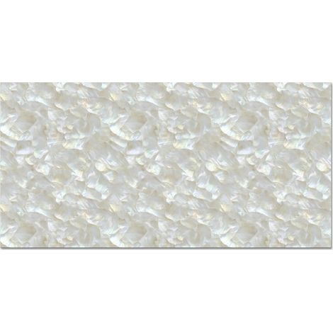 CRÉDENCE CUISINE Perle brillante - Blanc - Coquille 60x30 cm (1/3)