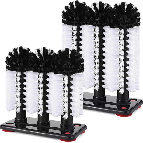 Set mit 2 Reinigungsbürsten für Wasserflaschen mit Saugnapf, auch zur Reinigung von Gläsern geeignet. (1/5)