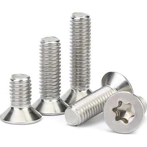 100 vis à tête fraisée torx m2.5x6mm, acier inoxydable 304, pour métal et bois, électronique (1/5)