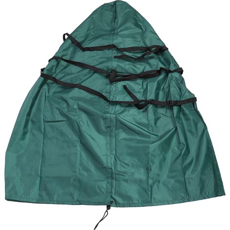 Housse de rangement verticale pour sapin artificiel antibuée ant vent imperméable UV 420D tissu argenté extérieur protection poussière vert foncé 86x190 cm (1/5)