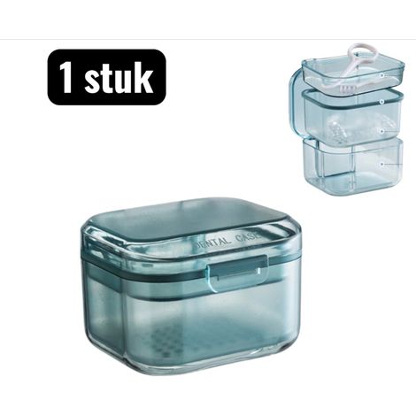 pièce - Boîte de rangement - Boîte de rangement pour prothèses dentaires - Boîte de nettoyage portable pour prothèses dentaires - Étui de rangement pliable pour appareils orthodontiques invisibles - B (1/5)