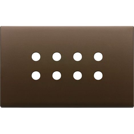 VIMAR - 22694.RN.12 Placca 4Mx8 Tondo bronzo scuro spazz.