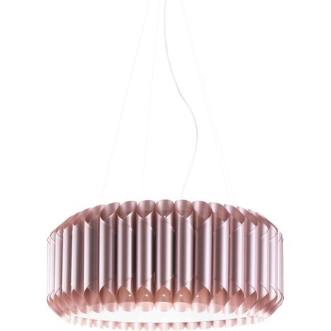 Lampadario Moderno Louise Polilux ® Pink Metal E Metallo Cromo 5 Luci E27 (1/2)