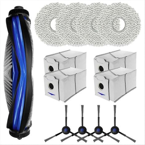 Pour aspirateur robot Ecovacs DEEBOT N30, N30 Pro Omni : brosse latérale principale, lingette de nettoyage, sac à poussière de rechange (1/5)