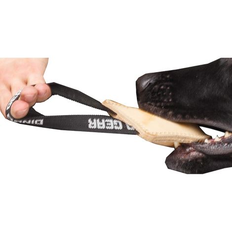 Jouet en Cuir véritable Beige Fait Main pour Dressage et Jeu de Chien (1/5)