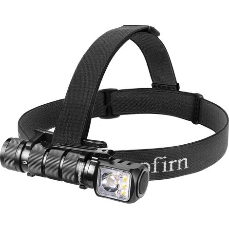 Lampe frontale rechargeable avec lumière rouge – Lampe frontale Sofirn HS42 à double clip, 2100 lumens super lumineuse, lampe torche LED à angle droit avec base magnétique, lampe frontale de camping (1/5)