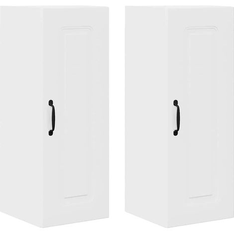 Meuble mural de cuisine,Armoire de cuisine 2 pcs Blanc brillant 30 x 31 x 80 cm CFW21543 (1/5)