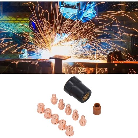 Kit de 12 pièces pour chalumeaux de découpe CB50, comprenant un couvercle de protection en bakélite, un kit de consommables, un anneau vortex et une buse de découpe. (1/5)