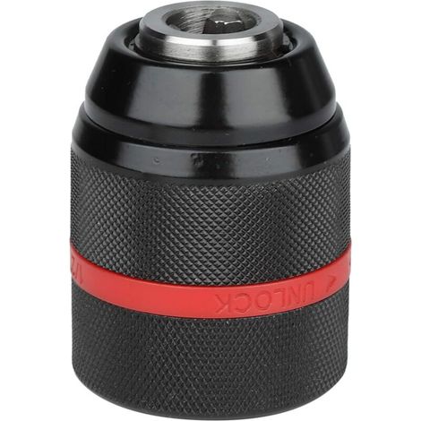Mandrino per trapano AIPERQ, mandrino autoserrante, 1/2-20UNF 2-13mm, mandrino autoserrante per trapano manuale con serraggio, mandrino per trapano a batteria, mandrino autoserrante per molteplici usi (1/4)