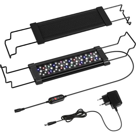 Wolketon Farbige LED-Lampe für Aquarien 10 W mit Halterung und Zeitschaltuhr (1/5)
