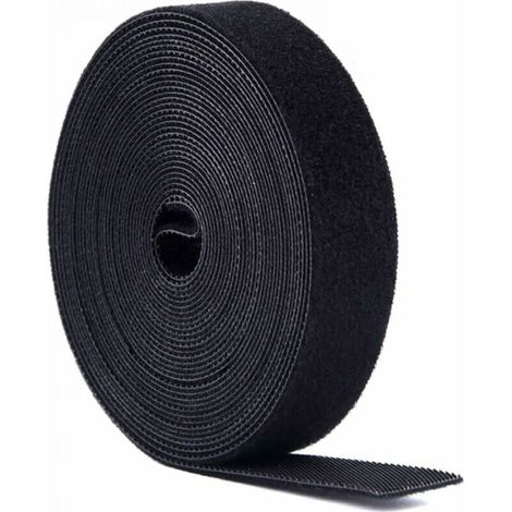 Fascette riutilizzabili per piante da giardino, 10 m x 1,45 cm di larghezza, ideali per piante rampicanti, facili da tagliare, perfette per il giardinaggio in casa e in ufficio (nere) (1/4)