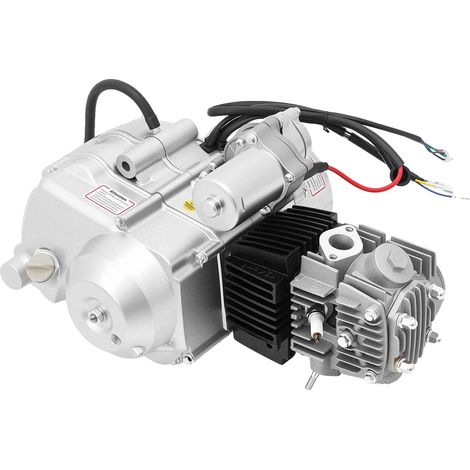 Moteur 125cc, conception à 4 temps, démarrage électrique, Argent (1/2)