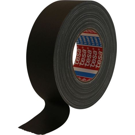 TESA 53949-00000-02 53949-00000-02-Cinta de tejido Gaffer Mate serie 53949-50m x 50mm Negra, 50m x 50 mm
