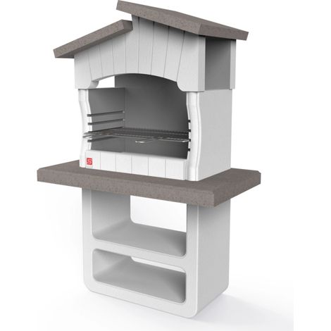 barbecue a legna o carbonella in cemento sarom fuoco "zara" 114x64x170 cm (1/4)