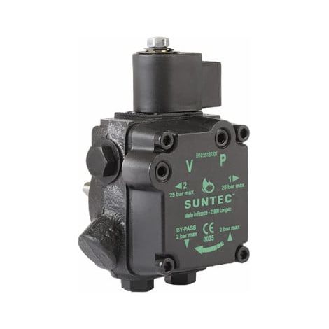Suntec – Pompe à fioul AUV 47R 9856 6P 0700 – Pour fioul domestique et B10 – Joints toriques en Vitton – Régulateur de pression intégré (1/5)