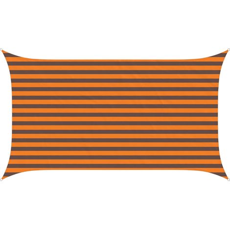 Sonnensegel Orange und Braun 3,5 x 2 m 100 % Polyester Oxford vidaXL