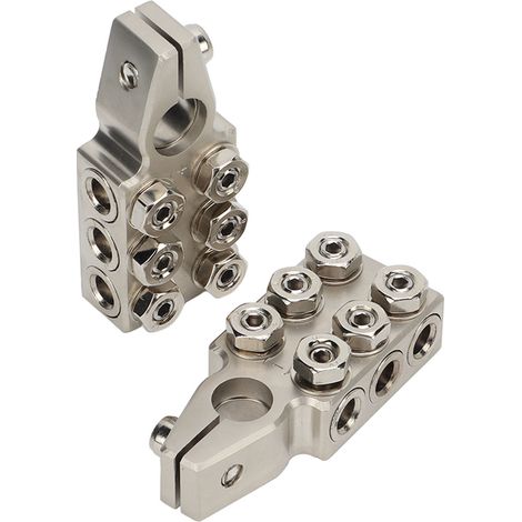 Paire de bornes de batterie 12 voies, connecteurs à vis lourds pour voiture, pinces positives et négatives en plomb, raccord de cosse pour batterie acide, lot de 2. (1/5)