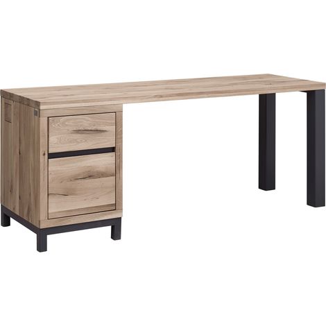 scrivania in legno di Quercia Selvatica 220x55x76 bianco oliato VILLANDERS 245