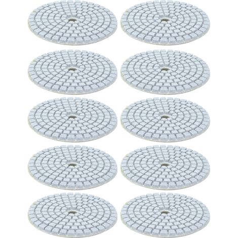 Ortviai Disques de polissage diamant humides 3 pouces (80 mm) pour marbre et granit – Lot de 10, grain 100 (1/5)