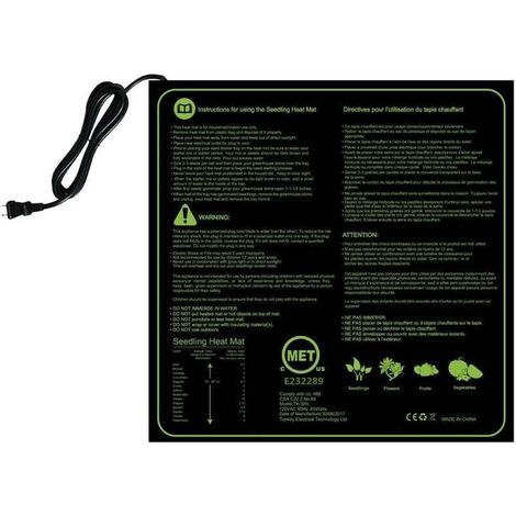 Tapis chauffant électronique 1 pièce. tapis chauffant pour semis de graines germination électronique de jardinage avec sac de rangement 50 x 52.5 cm (1/3)