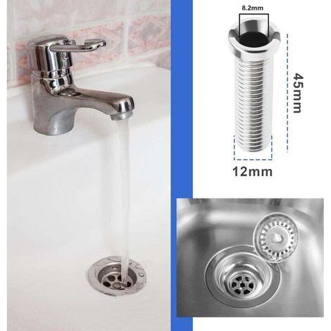 2 Pièces Vis de Crépine Évier Cuisine Acier Inoxydable 304 M12 x 45mm Connecteur Fileté pour Lavabo (1/3)