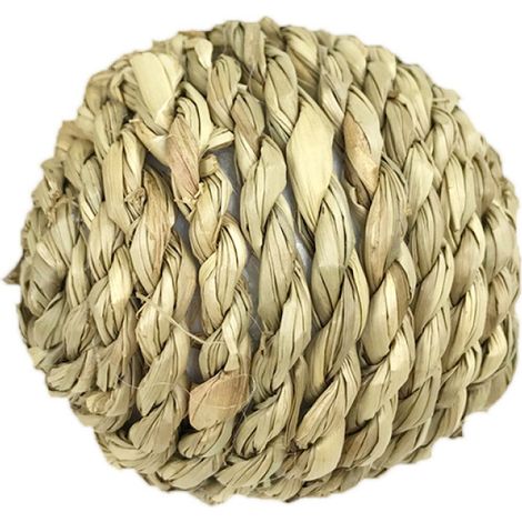 Petite Pet Chewing Jouet- Herbe Naturelle Boule Dents Nettoyage Meulage Jouets pour Lapins Chats Petits Rongeurs Qualité Supérieure Durable and Nice