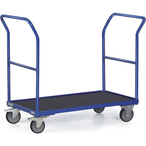 Bako Logistiksysteme Plattformwagen F300 mit 2 Schiebebügeln und Bordkante 1000x600mm (1/2)