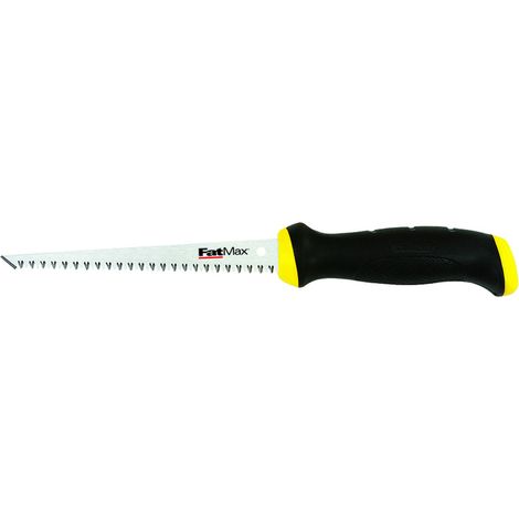 Stanley – Scie à guichet 150 mm – Denture JetCut pour panneaux de plâtre – Pointe effilée pour enfoncement facile – 20556