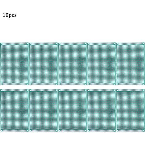 10 Pieces 8x12cm Double-Sided Prototype PCB Tin Plated Prototyping Board Printed Circuit Board Anti-aging Corrosion Resistant for Electrical Experimentation Factory (1/5)