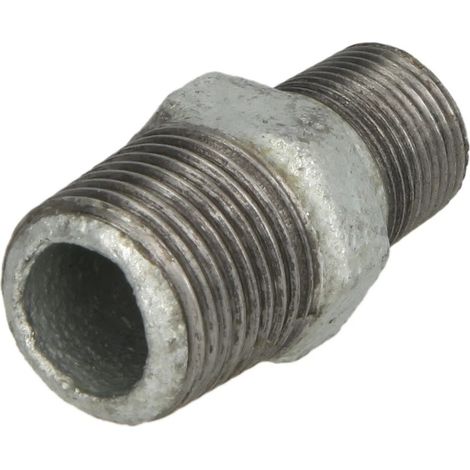 Raccord en fonte malleable galva Nr.245 double nipple de reduction diam. 3/4" x 1/2"