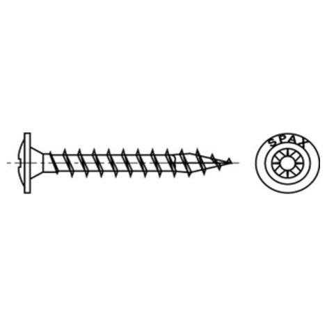 Spax Universalschraube 4 x 20 mm Rückwandkopf Kreuzschlitz Z Vollgewinde 4CUT WIROX A3J 1000 Stk