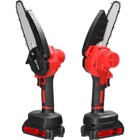 Scie électrique portable 21 V, 6 pouces, moteur à brosses,pour élagage et petit bois, coupe à une main, pour jardin et verger (1/5)